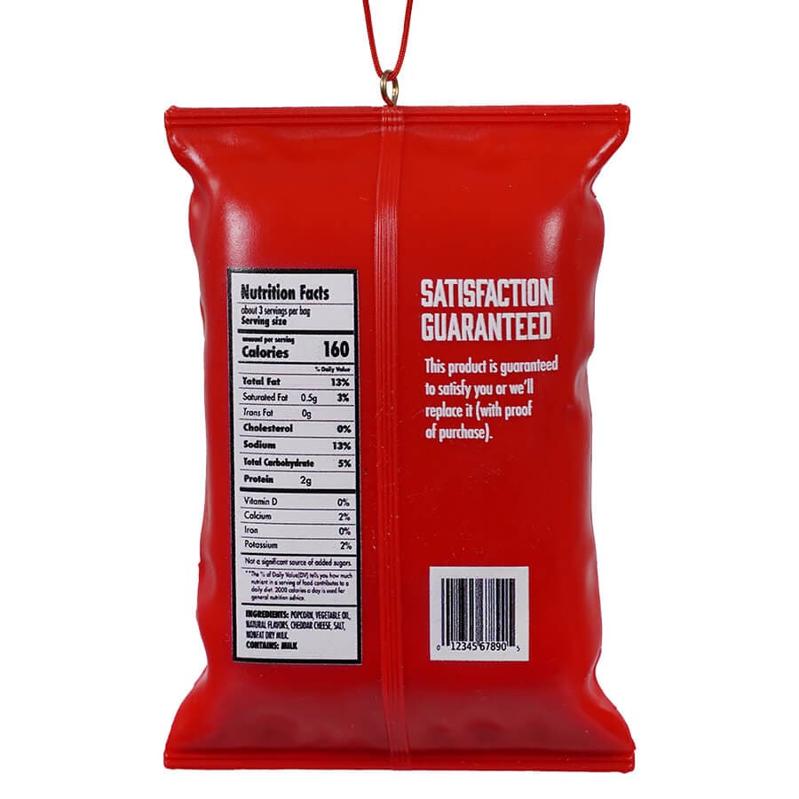 White Cheddar Popcorn Snack Bag Ornament - Ornaments