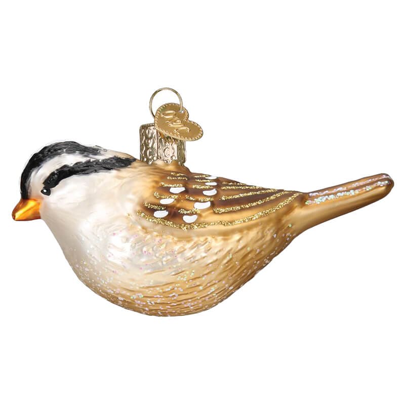 White Crowned Sparrow Ornament