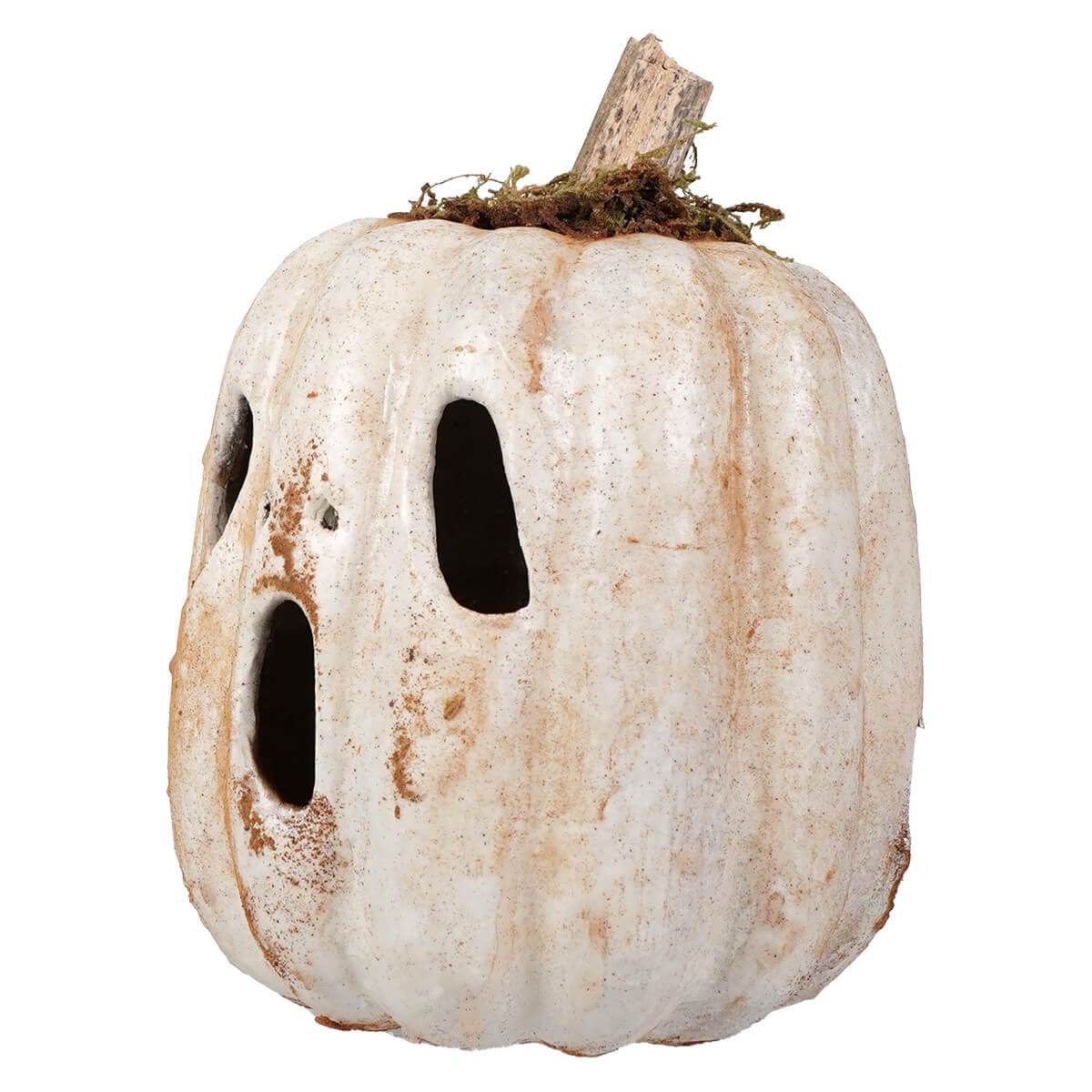 White Ghost Face Pumpkin Jack-O’-Lantern - Halloween