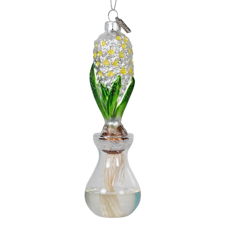 White Hyacinth Bulb Ornament - Ornaments