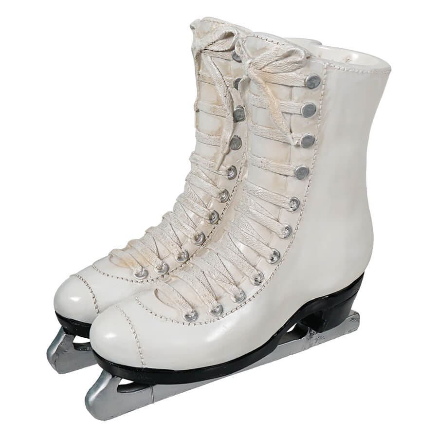 White Ice Skates Planter