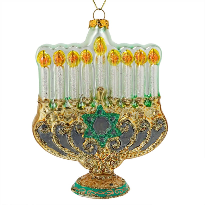 White Menorah Ornament