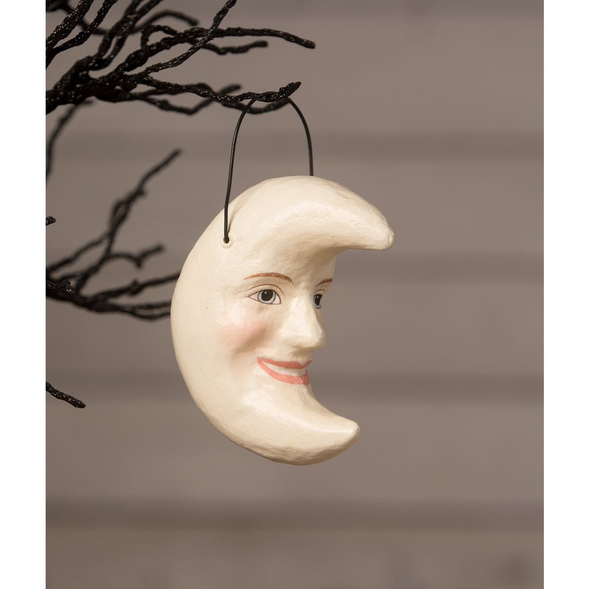 White Moon Bucket Ornament