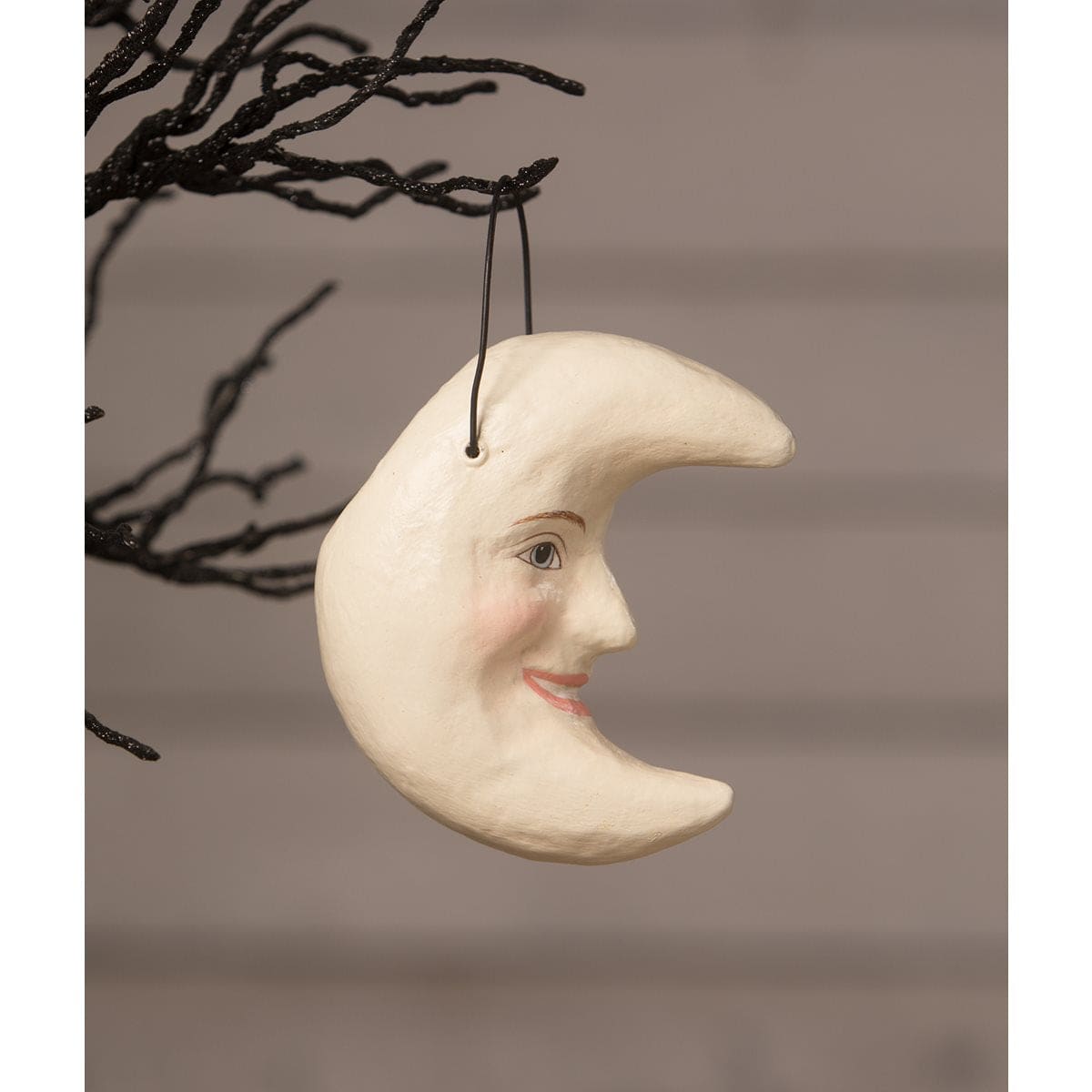 White Moon Bucket Ornament