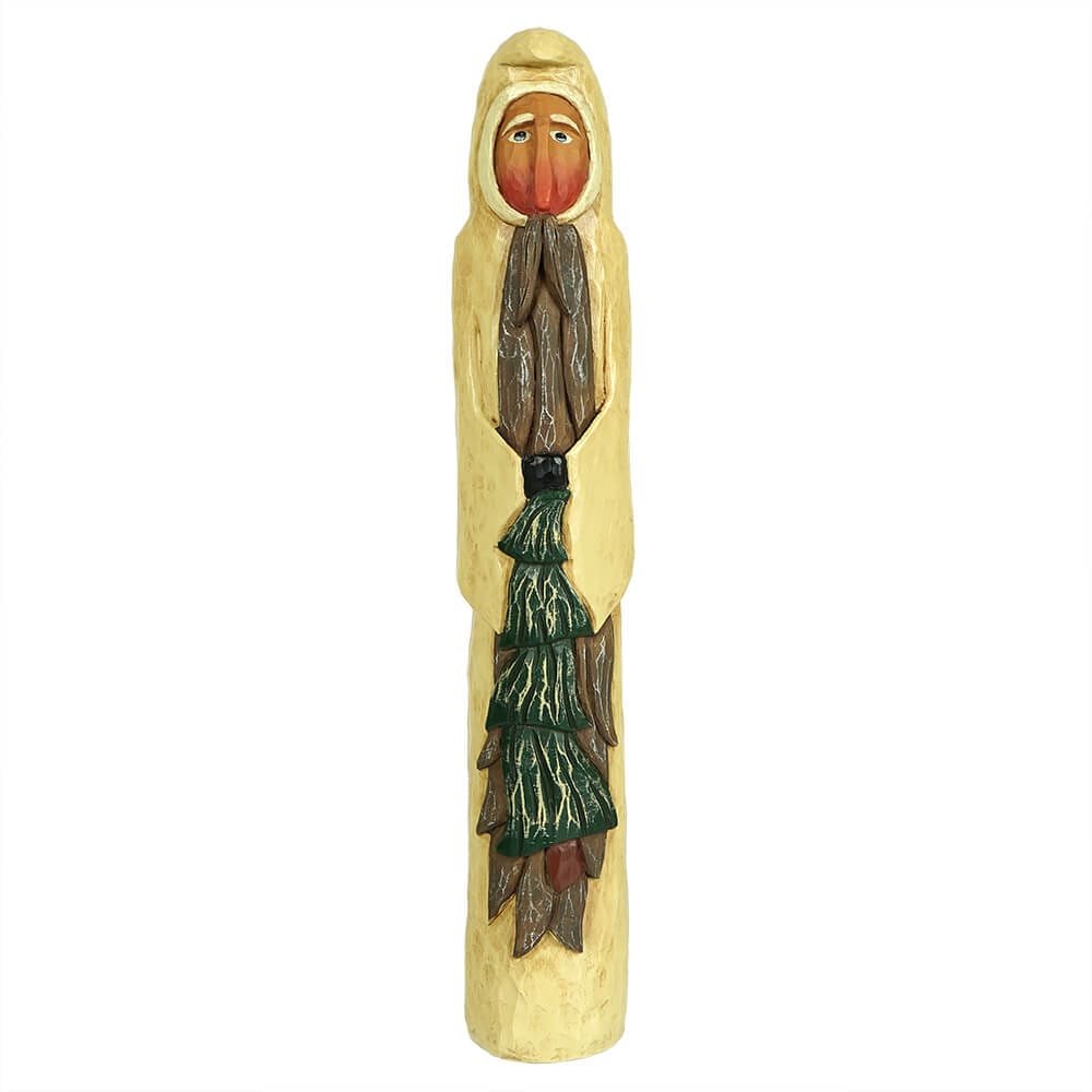 White Pencil Santa with Wavy Tree