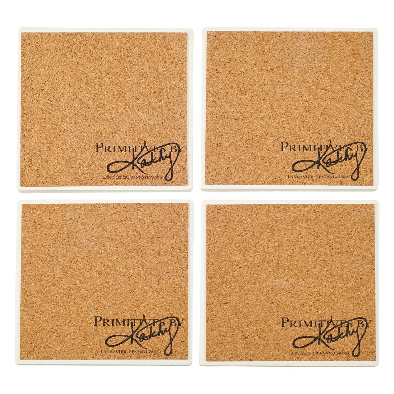 White Pumpkin & Fall Foliage Coasters Set/4 - Thanksgiving