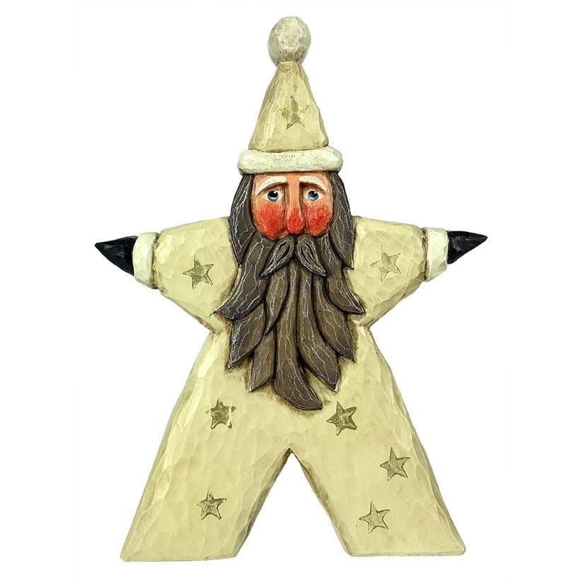 White Whimsical Star Santa