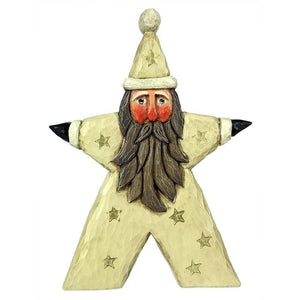 White Whimsical Star Santa