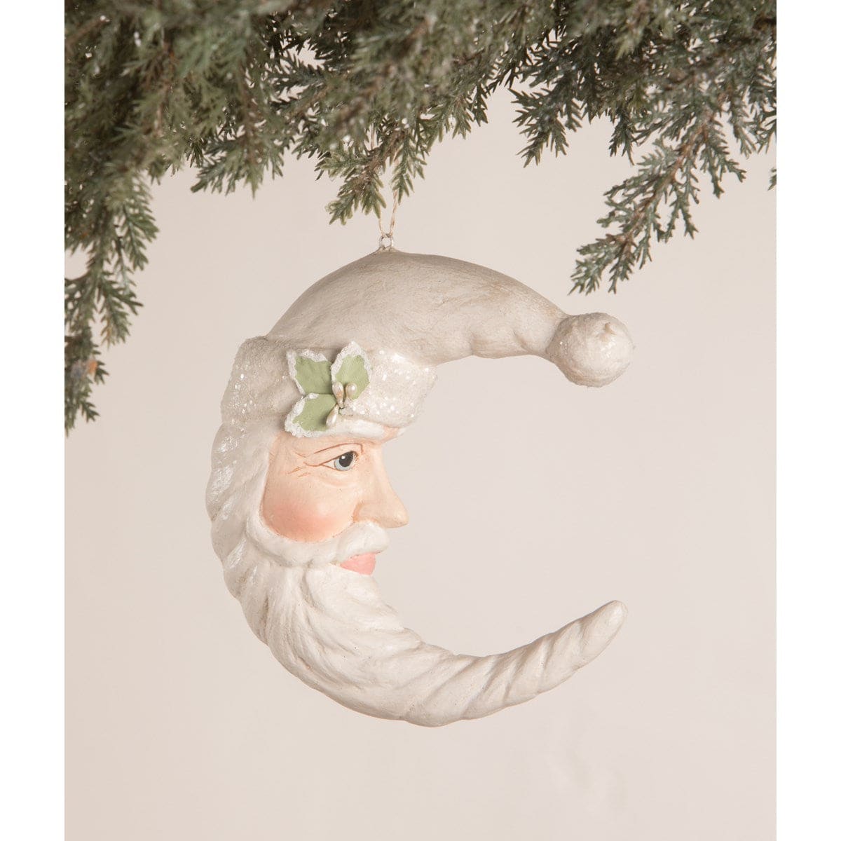 Winter Santa Moon Ornament