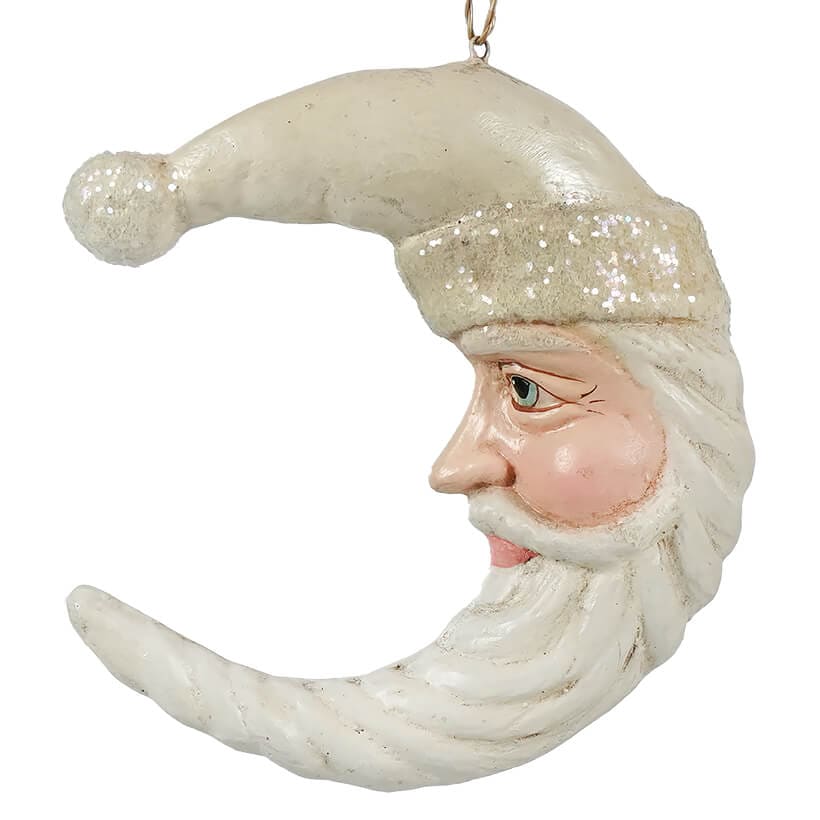 Winter Santa Moon Ornament