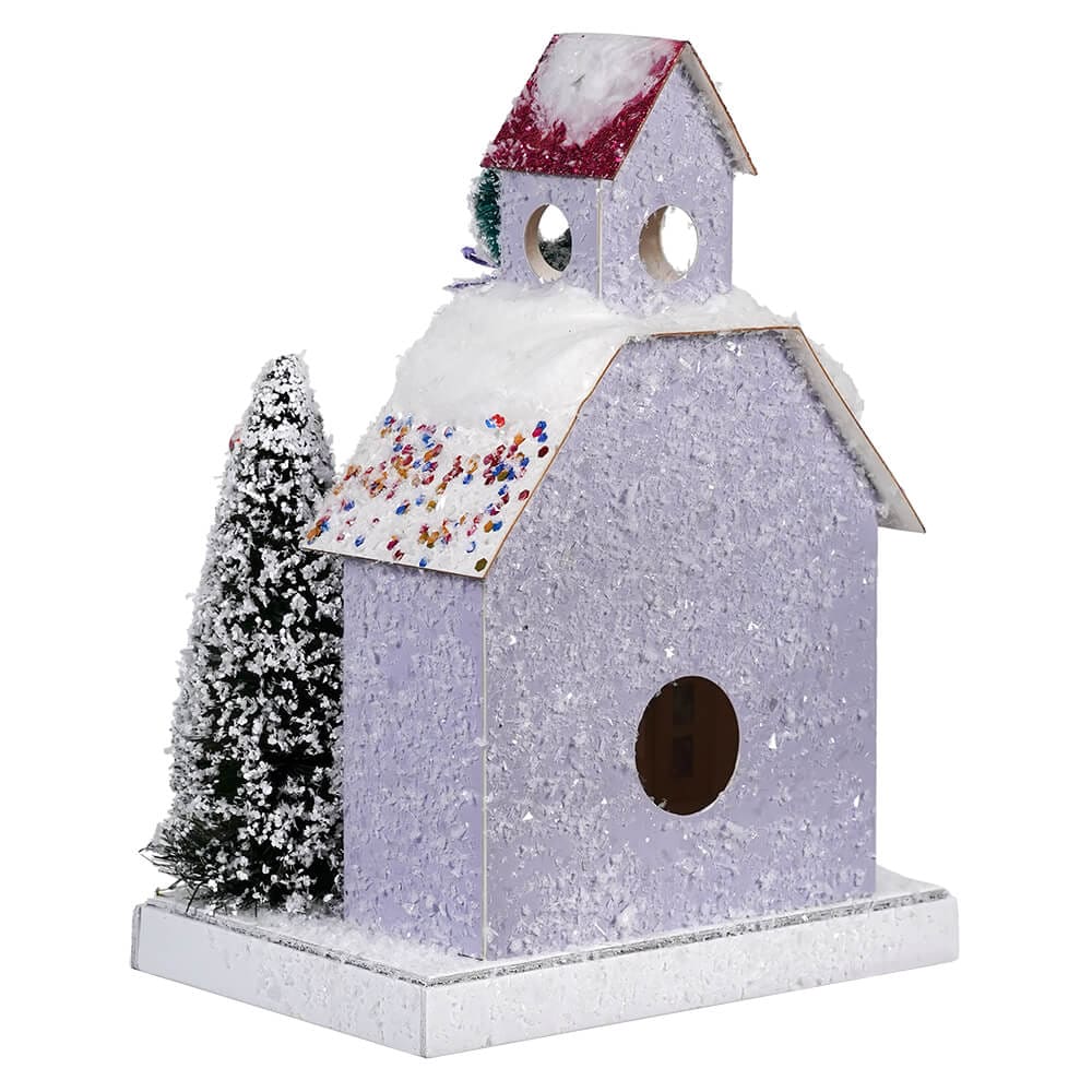 Winter Santa Petite Purple House - Christmas