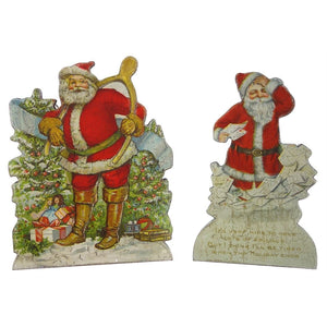 Wishbone Santa and Santa with Letters Die-Cut Boards Set/2