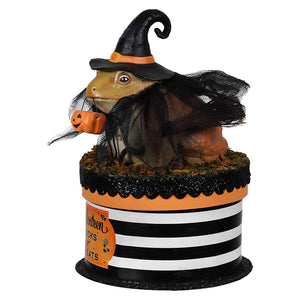 Witchy Toad On Box - Halloween