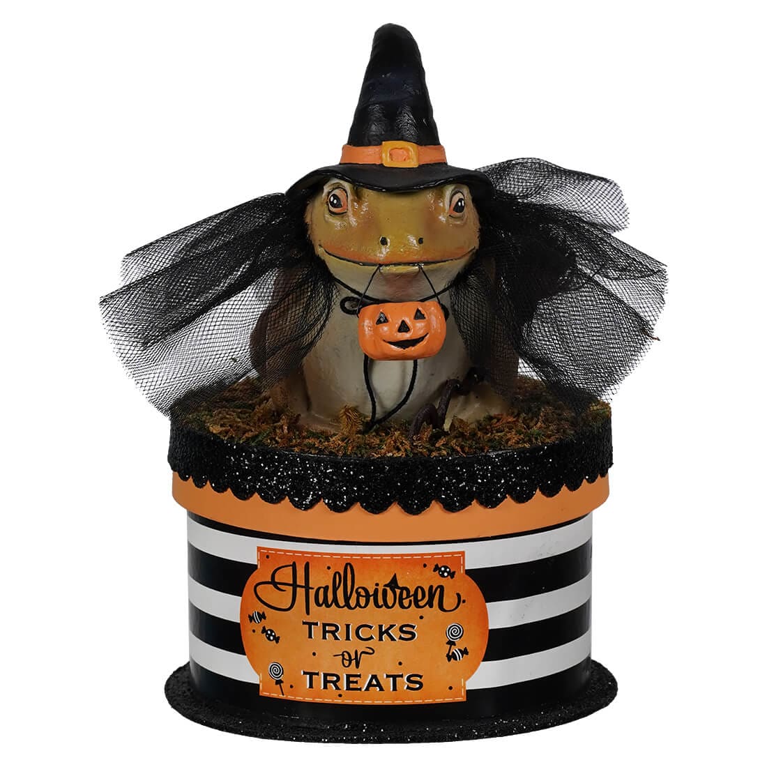 Witchy Toad On Box - Halloween