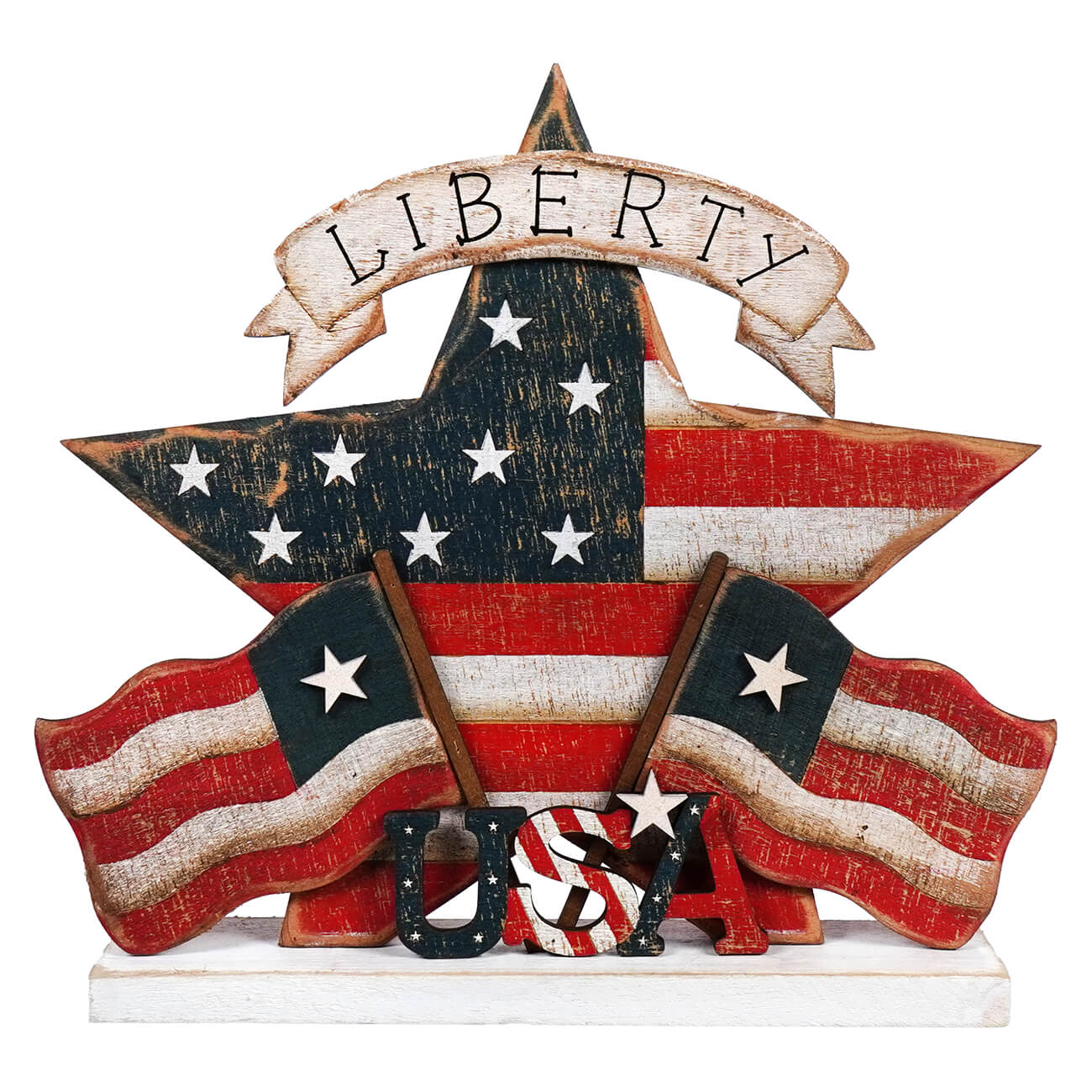Freedom Table Sign Wood Americana