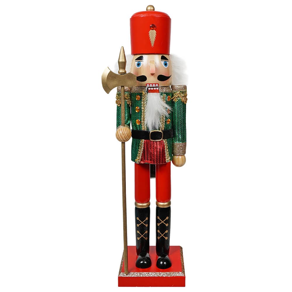 Wood Glitz & Glam Soldier Nutcracker Yielding Axe