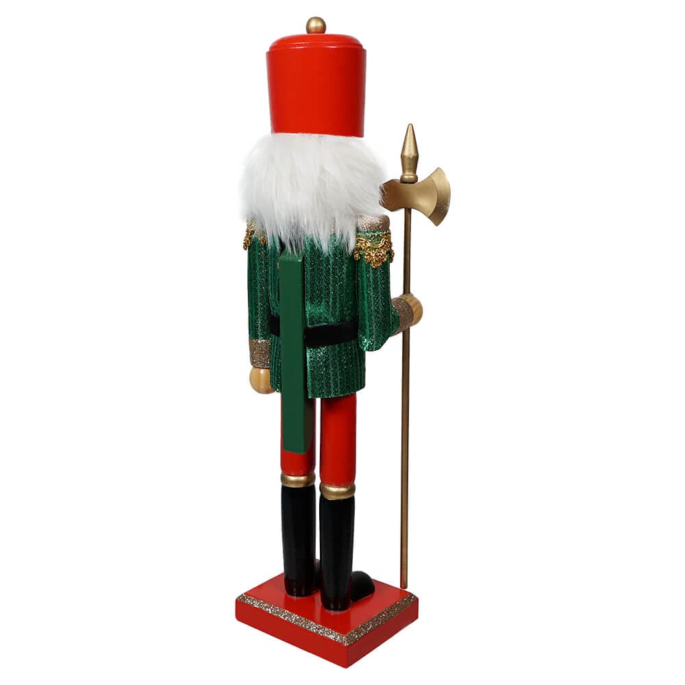 Wood Glitz & Glam Soldier Nutcracker Yielding Axe