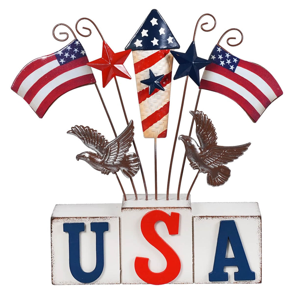 Wood & Metal Fireworks Tabletop Decor by Gerson Companies – Traditions