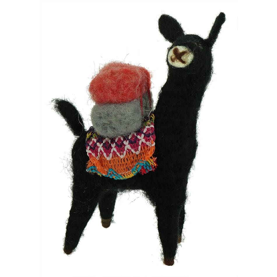 Wool Felt Black Alpaca