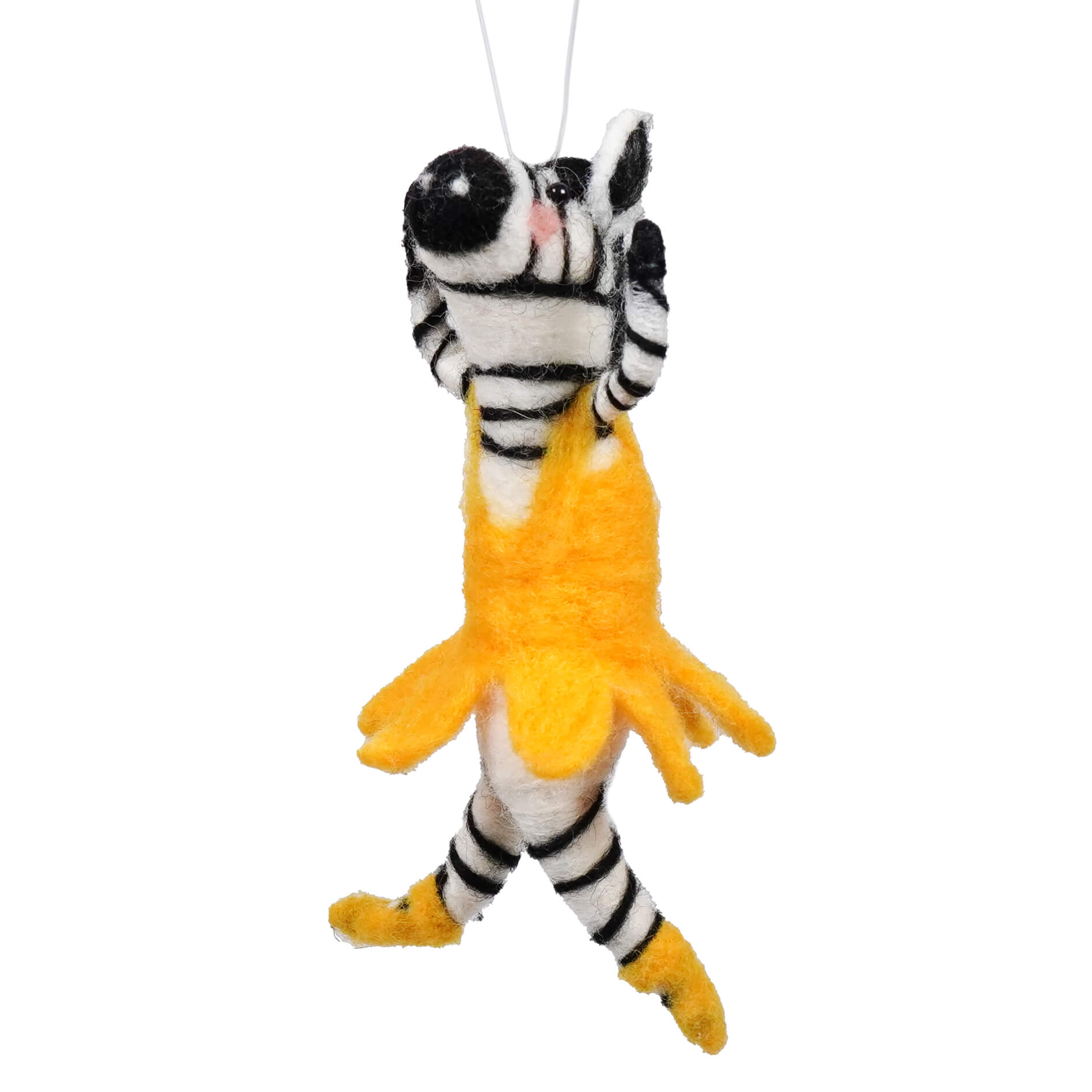 Wool Felt Zebra In Tutu Ornament - Ornaments