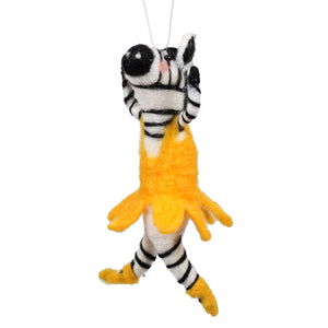 Wool Felt Zebra In Tutu Ornament - Ornaments