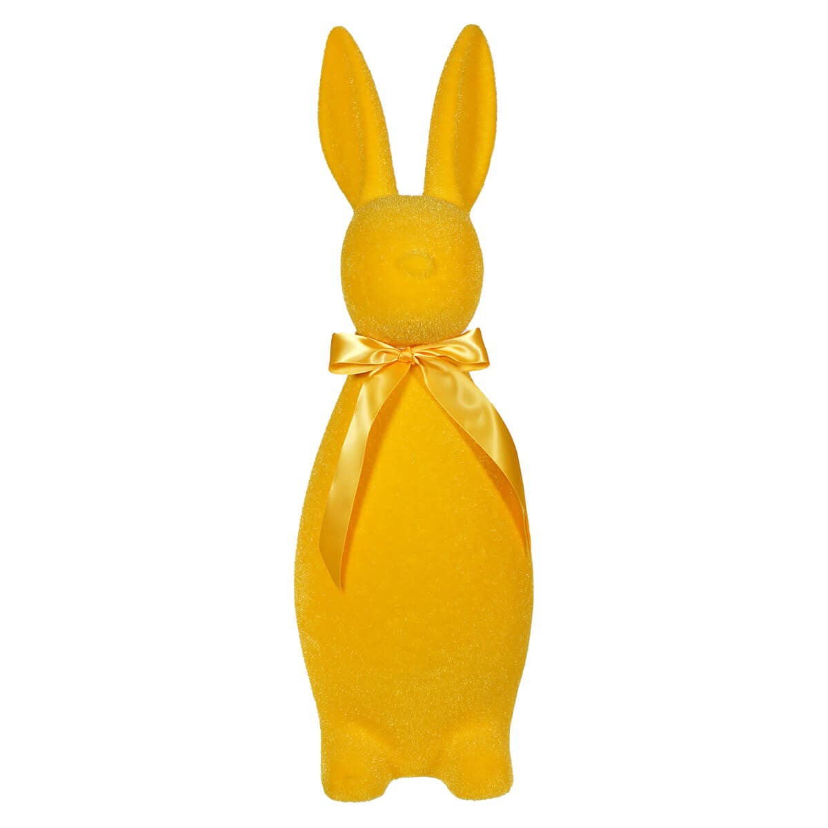 Yellow Flocked Button Nosed Bunny