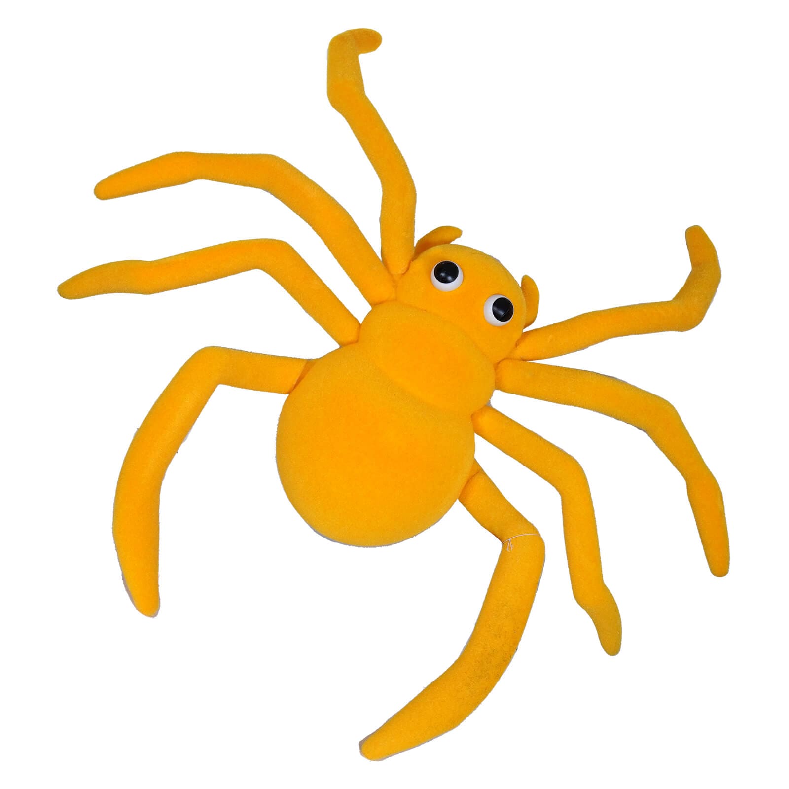 Yellow Flocked Spider - Halloween