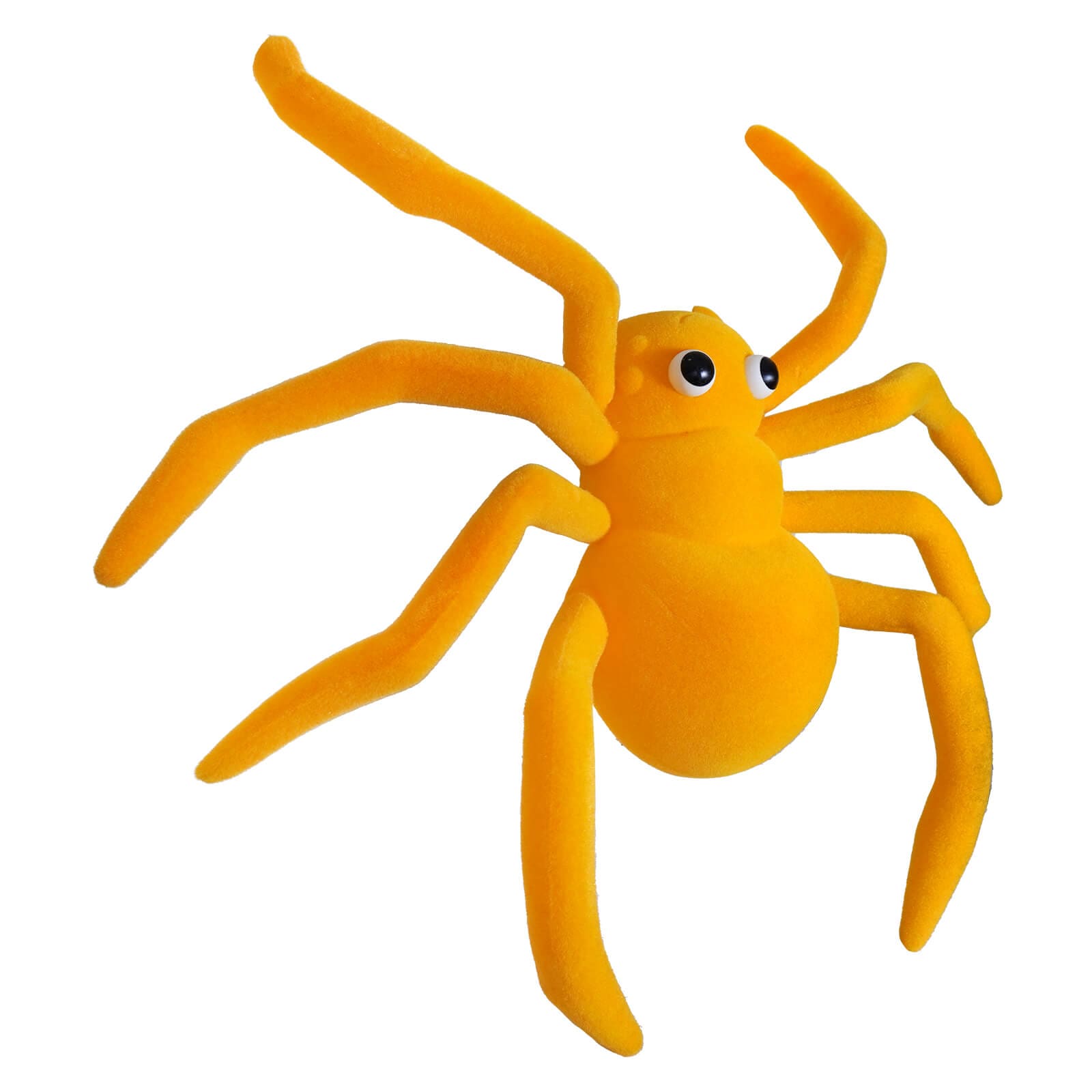 Yellow Flocked Spider - Halloween