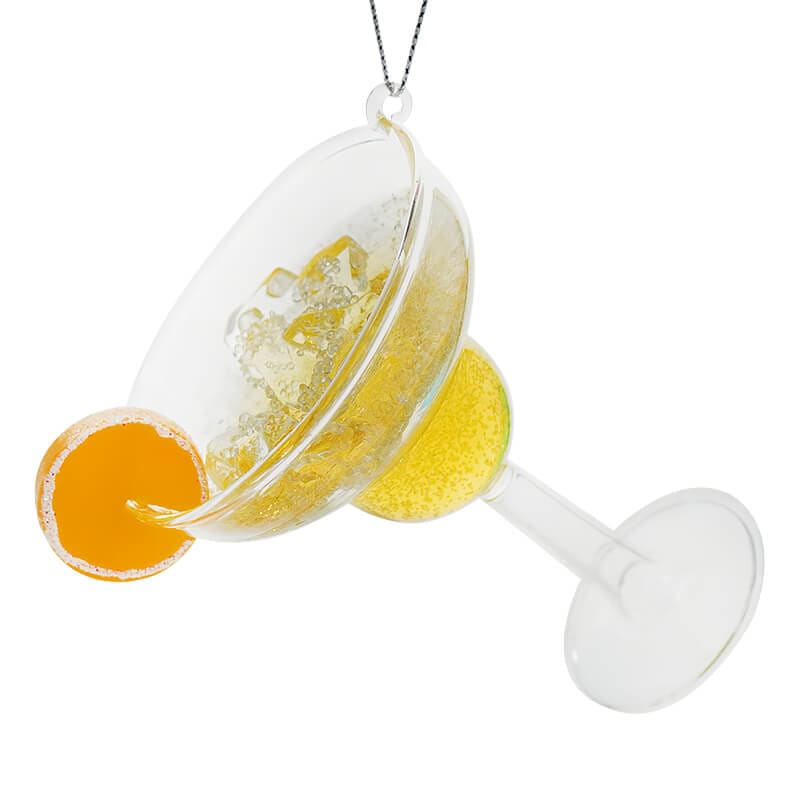 Yellow Glass Margarita Cocktail Ornament