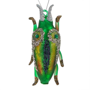 Yellow & Green Glitter Insect Ornament
