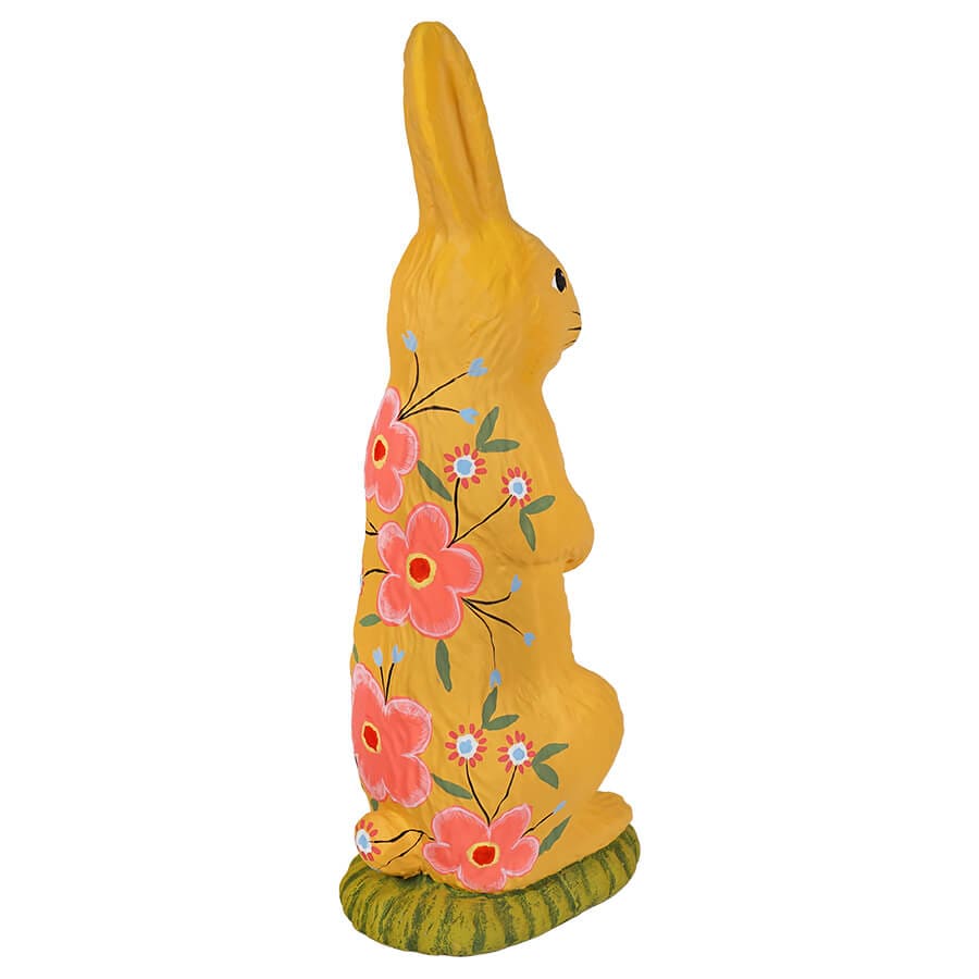 Yellow Hand Painted Standing Tabletop Bunny