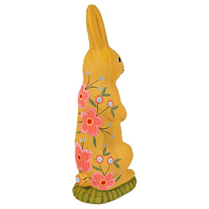 Yellow Hand Painted Standing Tabletop Bunny