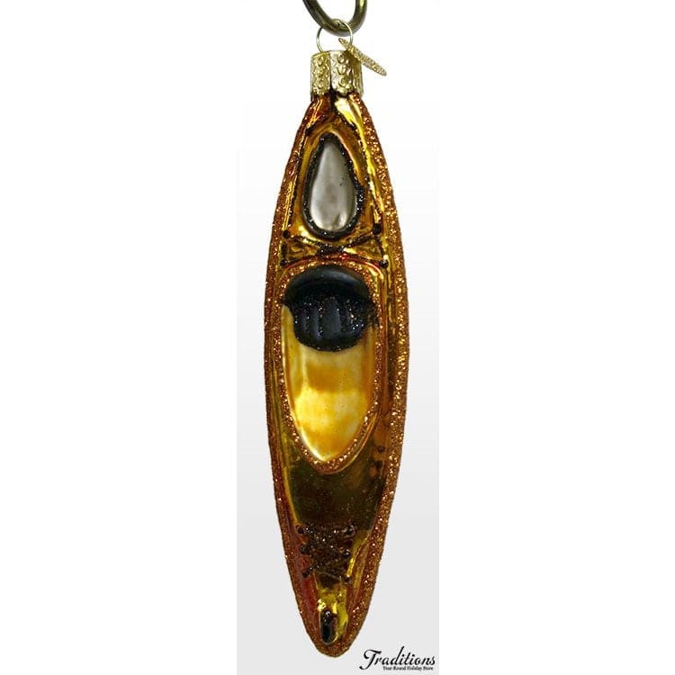 Yellow Kayak Ornament