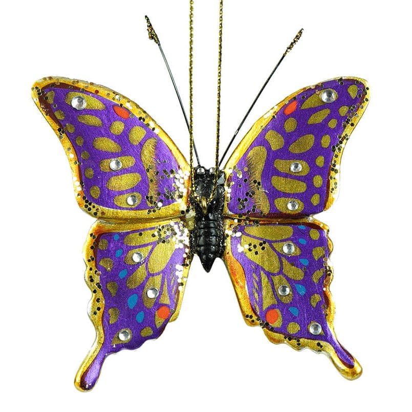 Yellow & Purple Butterfly Ornament