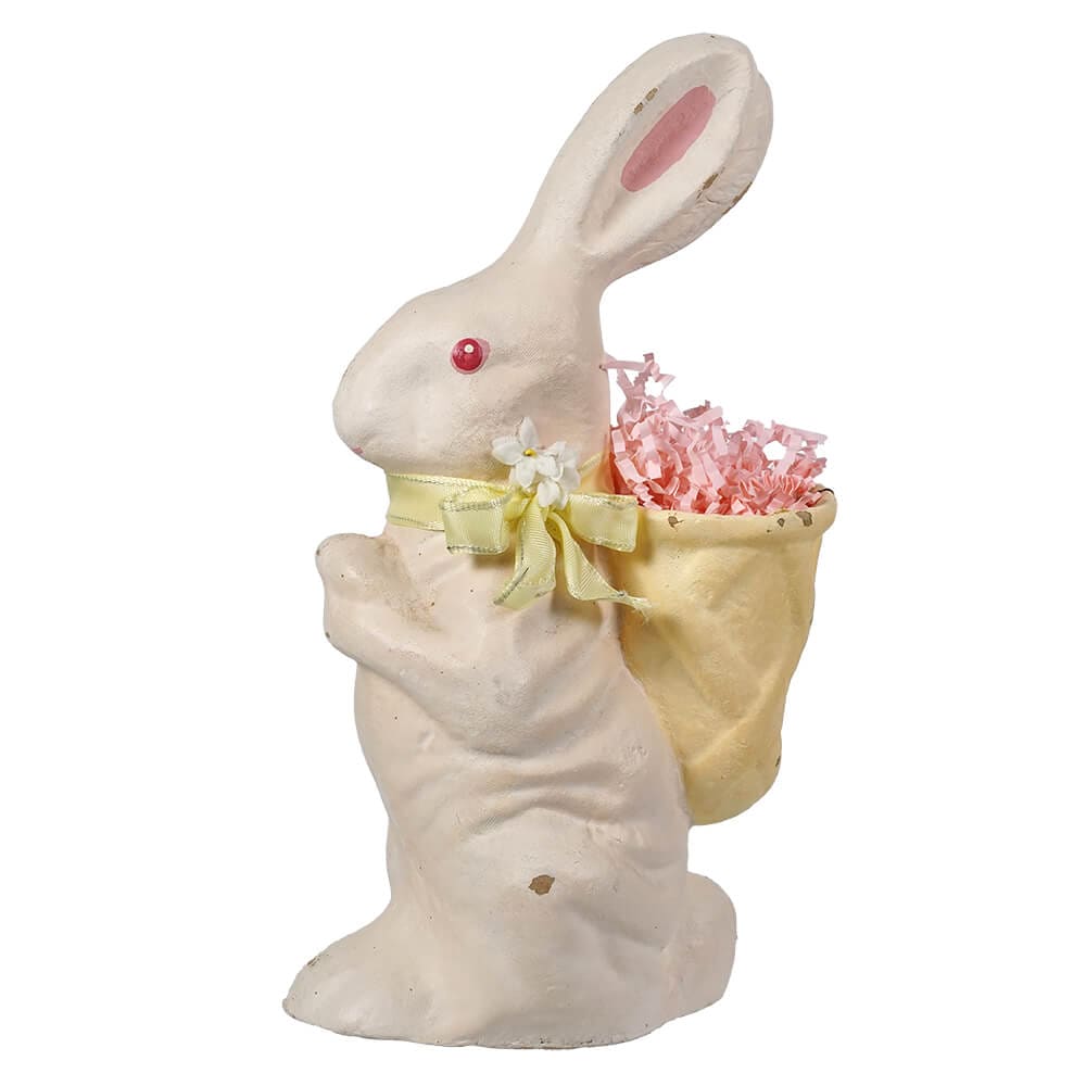 Yellow Ribbon & Basket Pack Beige Bunny - Easter