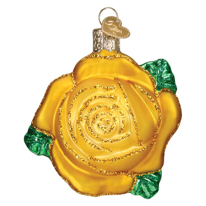 Yellow Rose Ornament