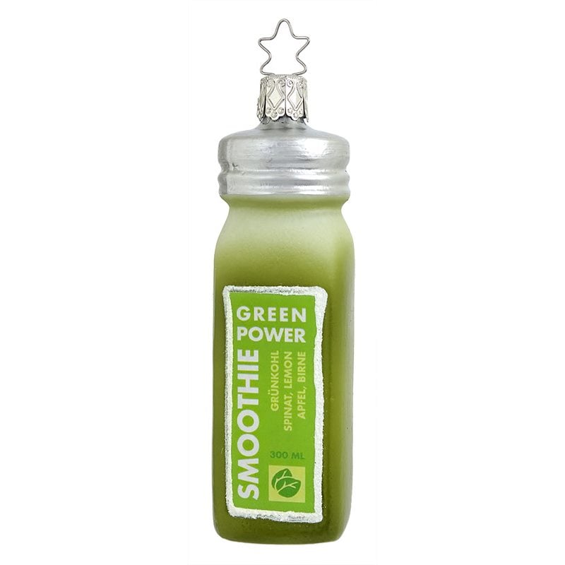 Green Power Smoothie Bottle Ornament