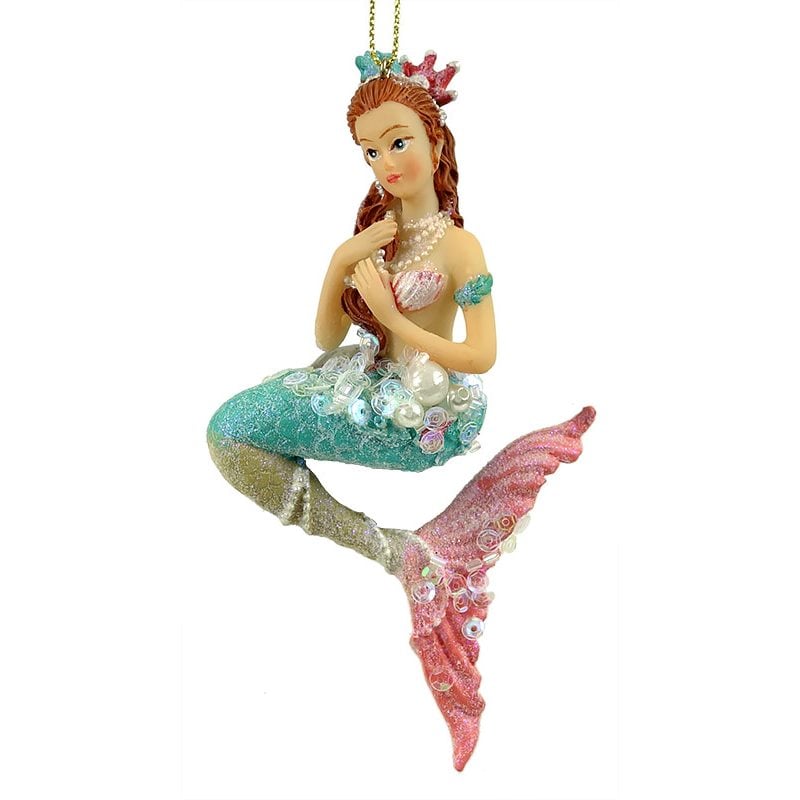Mermaid of the Sea with Turquoise Fin Ornament