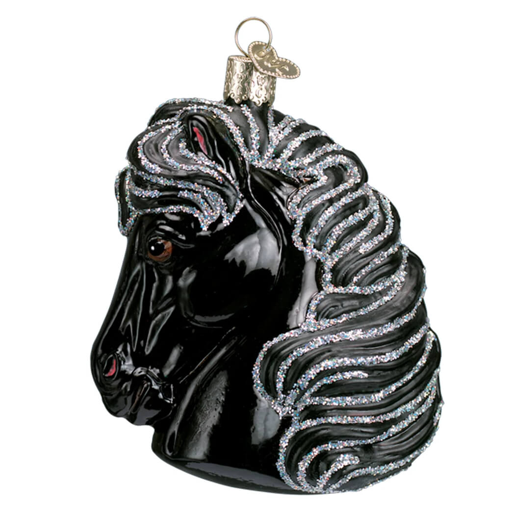 Black Horse Head Ornament