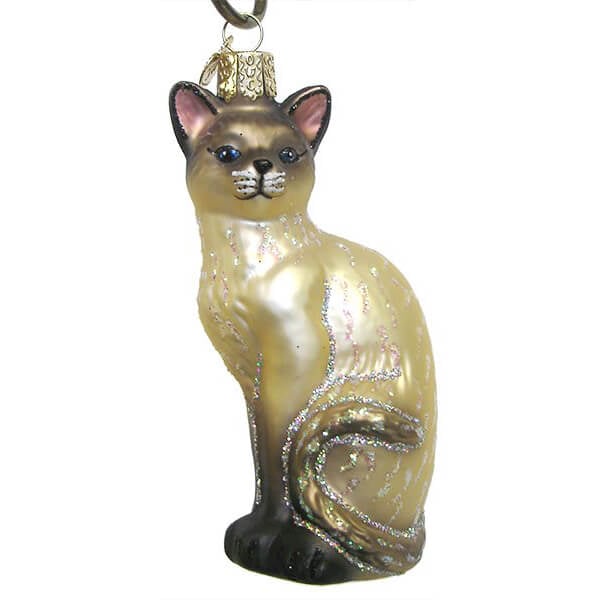 Beige Siamese Kitty Ornament