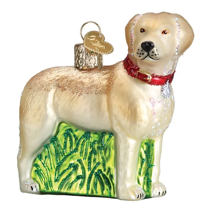 Standing Yellow Lab Dog Breed Ornament