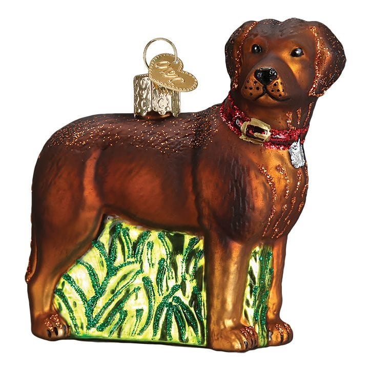 Standing Chocolate Lab Dog Breed Ornament