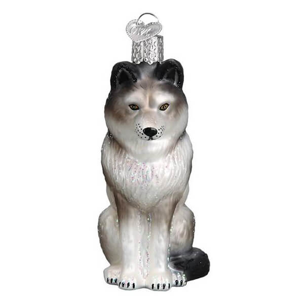 Sitting Wolf Ornament