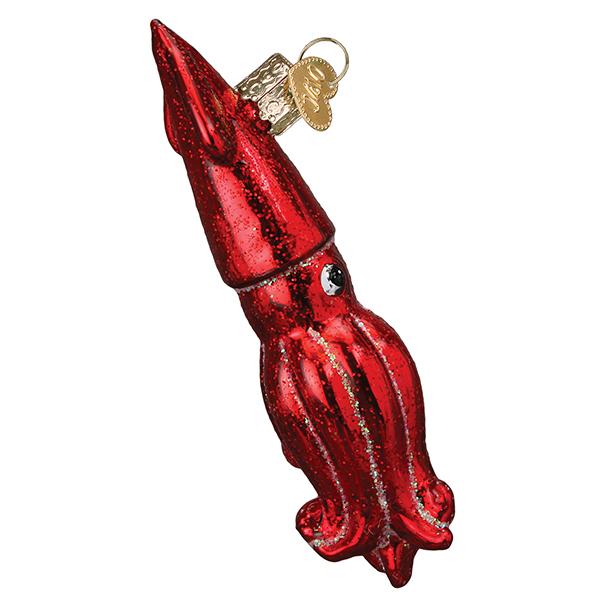 Red Squid Ornament