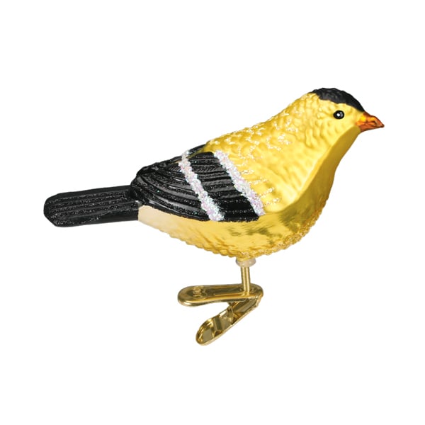 American Goldfinch Clip-On Bird Ornament