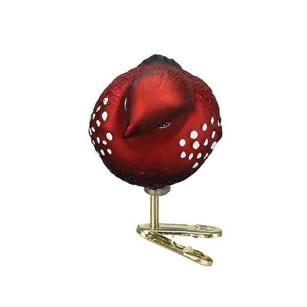 Strawberry Finch Ornament