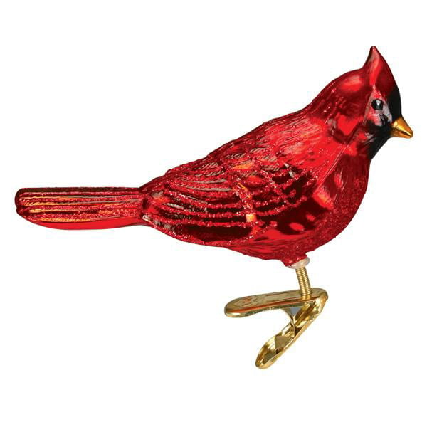Shiny Red Northern Cardinal Ornament