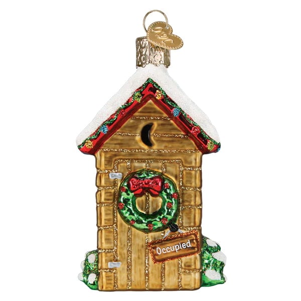 Holiday Outhouse Ornament