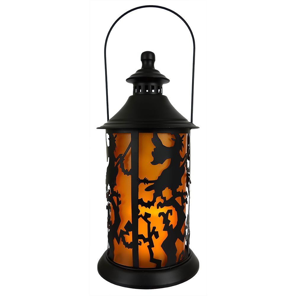 Flying Witch Silhouette Lighted Lantern