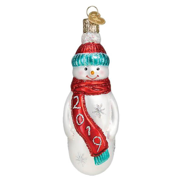2019 Dated Snowman Ornament